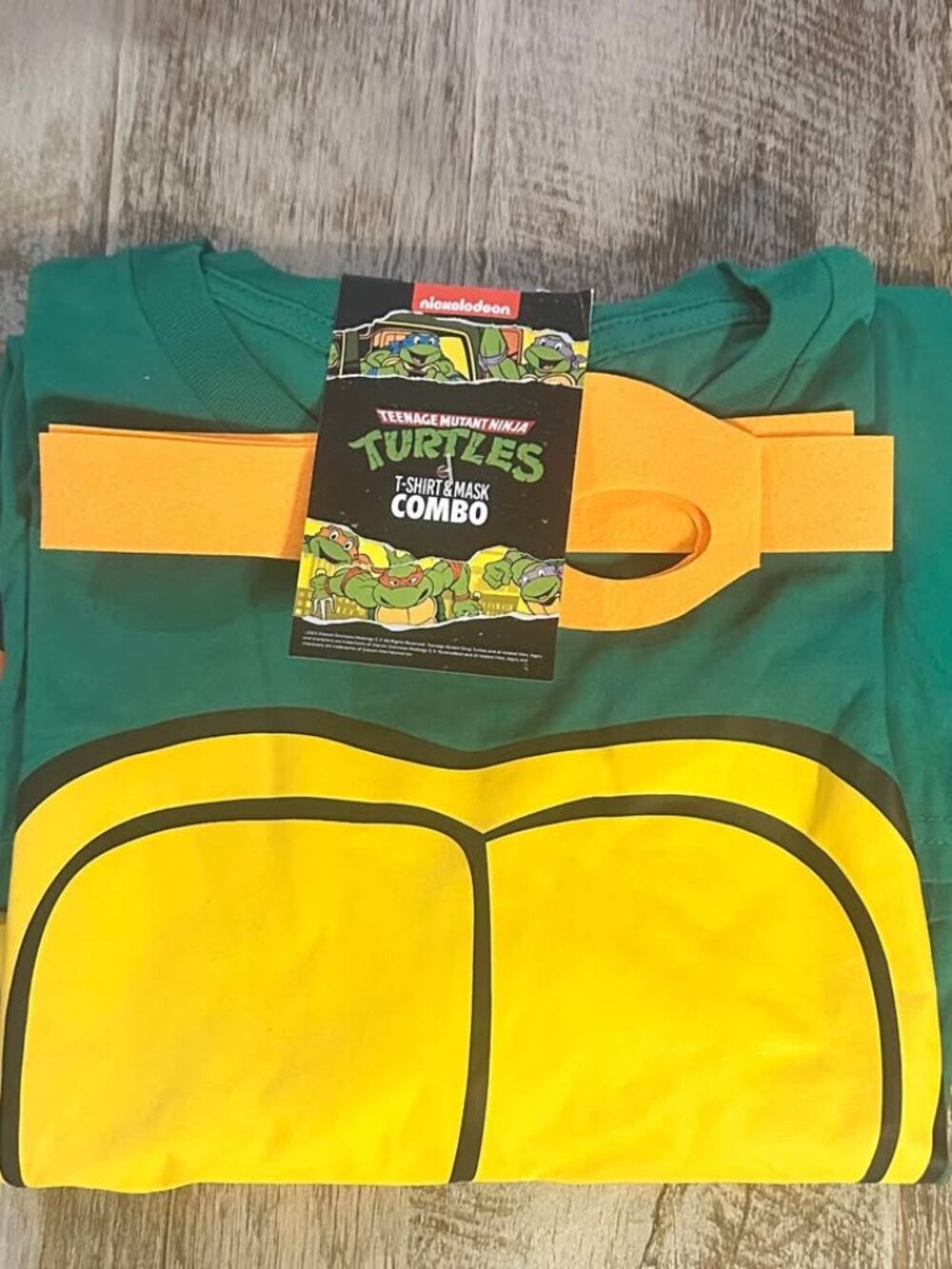 Nickelodeon Teenage Mutant Ninja Turtles T-Shirt & Mask Combo size Medium